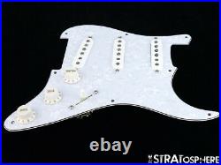 NEW Fender Stratocaster LOADED PICKGUARD Strat C Shop 69 White Pearloid 8 Hole