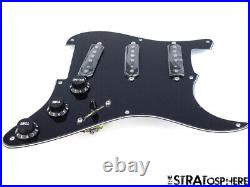 NEW Fender Stratocaster LOADED PICKGUARD Strat C Shop Fat 50s Black 3 Ply 8 Hole