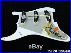 NEW Fender Stratocaster LOADED PICKGUARD Strat C Shop Fat 50s White 1 Ply 8 Hole