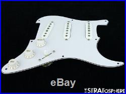 NEW Fender Stratocaster LOADED PICKGUARD Strat C Shop Fat 50s White 3 Ply 8 Hole