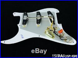 NEW Fender Stratocaster LOADED PICKGUARD Strat C Shop Fat 50s White 3 Ply 8 Hole