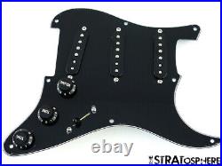 NEW Fender Stratocaster LOADED PICKGUARD Strat Fat 60s Black 3 Ply 8 Hole