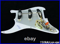 NEW Fender Stratocaster LOADED PICKGUARD Strat Fat 60s White 3 Ply 8 Hole