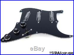 NEW Fender Stratocaster LOADED PICKGUARD Strat Tex Mex Black 3 Ply 8 Hole