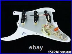 NEW Fender Stratocaster LOADED PICKGUARD Strat Tex Mex White Pearloid 8 Hole
