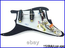 NEW Fender Stratocaster LOADED PICKGUARD Strat USA V-Mod Black 3 Ply 8 Hole