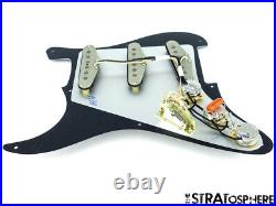 NEW Fender Stratocaster LOADED PICKGUARD Strat Vintage 65 Black 3 Ply 8 Hole