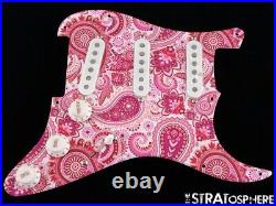 NEW Fender Tex Mex Stratocaster LOADED PICKGUARD Strat Pink Paisley 11 Hole