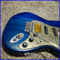 NEW LOADED STRAT BODY STRATOCASTER SEE THOUGH BLUE FINISH With CUSTOM PICKGUARD