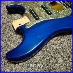 NEW LOADED STRAT BODY STRATOCASTER SEE THOUGH BLUE FINISH With CUSTOM PICKGUARD