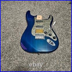 NEW LOADED STRAT BODY STRATOCASTER SEE THOUGH BLUE FINISH With CUSTOM PICKGUARD