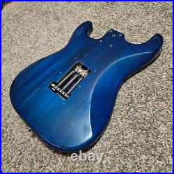 NEW LOADED STRAT BODY STRATOCASTER SEE THOUGH BLUE FINISH With CUSTOM PICKGUARD