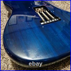 NEW LOADED STRAT BODY STRATOCASTER SEE THOUGH BLUE FINISH With CUSTOM PICKGUARD