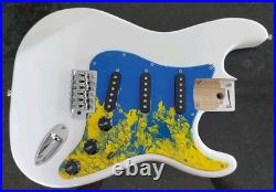 NEW LOADED STRAT BODY STRATOCASTER WHITE With CUSTOM PAINTED PICKGUARD. FAST SHIP NEW LOADED STRAT BODY STRATOCASTER WHITE With CUSTOM PAINTED PICKGUARD. FAST SHIP
