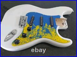 NEW LOADED STRAT BODY STRATOCASTER WHITE With CUSTOM PAINTED PICKGUARD. FAST SHIP NEW LOADED STRAT BODY STRATOCASTER WHITE With CUSTOM PAINTED PICKGUARD. FAST SHIP