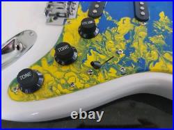 NEW LOADED STRAT BODY STRATOCASTER WHITE With CUSTOM PAINTED PICKGUARD. FAST SHIP NEW LOADED STRAT BODY STRATOCASTER WHITE With CUSTOM PAINTED PICKGUARD. FAST SHIP