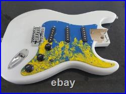 NEW LOADED STRAT BODY STRATOCASTER WHITE With CUSTOM PAINTED PICKGUARD. FAST SHIP NEW LOADED STRAT BODY STRATOCASTER WHITE With CUSTOM PAINTED PICKGUARD. FAST SHIP