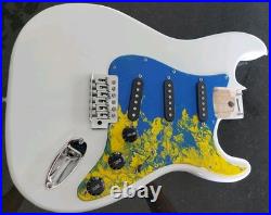 NEW LOADED STRAT BODY STRATOCASTER WHITE With CUSTOM PAINTED PICKGUARD. FAST SHIP NEW LOADED STRAT BODY STRATOCASTER WHITE With CUSTOM PAINTED PICKGUARD. FAST SHIP
