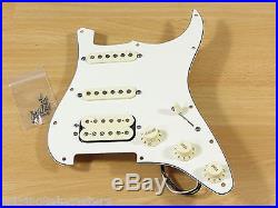 New Fender Diamondback + 57/62 Loaded HSS Strat Pickguard Aged White on White