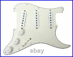 New Fender Loaded Strat Pickguard CS Fat 50s White on Parchment 7 Way USA