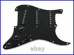 New Fender Loaded Strat Pickguard CS Texas Special All Black Made in USA