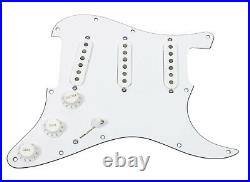 New Fender Loaded Strat Pickguard Custom'69 Abby Pickups All White Made in USA