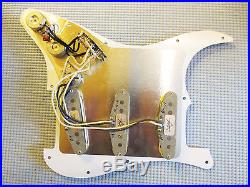 New Fender Loaded Strat Pickguard Custom Shop Abby Aged White on Aged Pearl USA