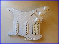 New Fender Lone Star Loaded Strat Pickguard HSS Pearly Gates White / Pearl White