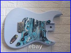 New Loaded Strat Body Stratocaster Robin Egg Blue/ Custom Hand Painted Pickguard New Loaded Strat Body Stratocaster Robin Egg Blue/ Custom Hand Painted Pickguard