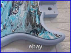 New Loaded Strat Body Stratocaster Robin Egg Blue/ Custom Hand Painted Pickguard New Loaded Strat Body Stratocaster Robin Egg Blue/ Custom Hand Painted Pickguard