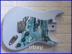 New Loaded Strat Body Stratocaster Robin Egg Blue/ Custom Hand Painted Pickguard New Loaded Strat Body Stratocaster Robin Egg Blue/ Custom Hand Painted Pickguard