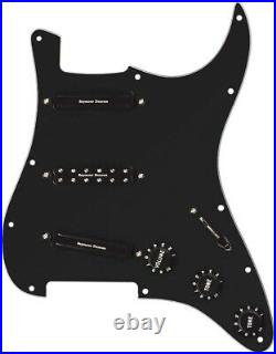 New Seymour Duncan Dave Murray Sig. Loaded Strat Pickguard All Black USA Made