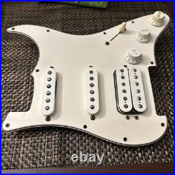 Old Fender HSS Loaded Pickguard For Strat Style Guitar White 3 Ply