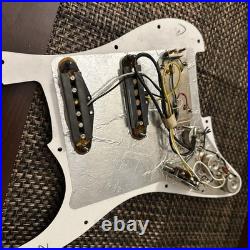 Old Fender HSS Loaded Pickguard For Strat Style Guitar White 3 Ply