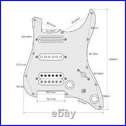 OriPure Prewired HSS Strat Guitar Alnico 5 Pickups Loaded Pickguard 11-Hole