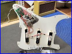 Pearloid White LOADED PICKGUARD for Fender Strat Guitar EMG SA Active Pickups