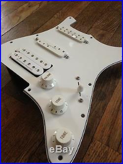 Pre Wired Strat Pickguard White Loaded Seymour Duncan Tb-4 Jb Everything Axe