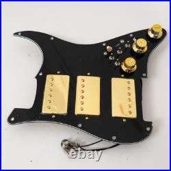 Prewired HHH Strat Loaded Pickguard Alnico 5 Humbuckers Coil-Split