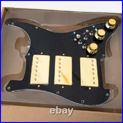 Prewired HHH Strat Loaded Pickguard Alnico 5 Humbuckers Coil-Split