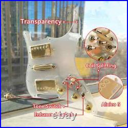 Prewired Loaded HSH Pickguard Transparency Pick Guard for Fender Strat Guitar