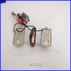 Prewired Loaded HSH Pickguard Transparency Pick Guard for Fender Strat Guitar