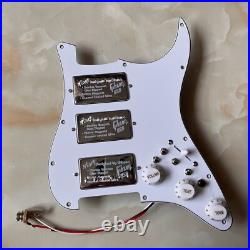 Prewired Loaded Pickguard HHH Ainico 5 Humbucker Pickups for Fender Strat Guitar