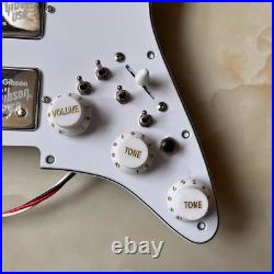 Prewired Loaded Pickguard HHH Ainico 5 Humbucker Pickups for Fender Strat Guitar