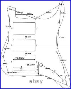 Prewired Loaded Pickguard HHH Humbucker Pickups for Fender Strat Guitar