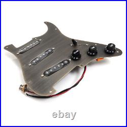 Prewired Loaded Pickguard SSS Alnico 5 Pickups Aluminum for Fender Strat Guitar