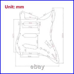 Prewired Loaded Pickguard SSS Alnico 5 Pickups Aluminum for Fender Strat Guitar