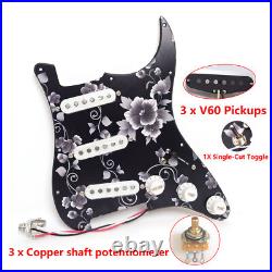 Prewired Loaded Pickguard SSS V60 Alnico 5 Pickups for Fender Strat Guitar