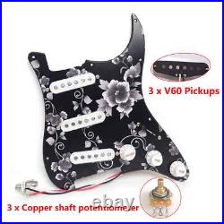 Prewired Loaded Pickguard SSS V60 Alnico 5 Single Coil Pickups for strat Guitar
