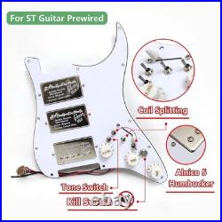 Prewired Loaded Pickguard with HHH Humbucker Pickups for Fender Strat Guitar