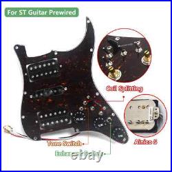 Prewired Loaded Pickguard with HSH Ainico 5 Pickups for Fender Strat Guitar